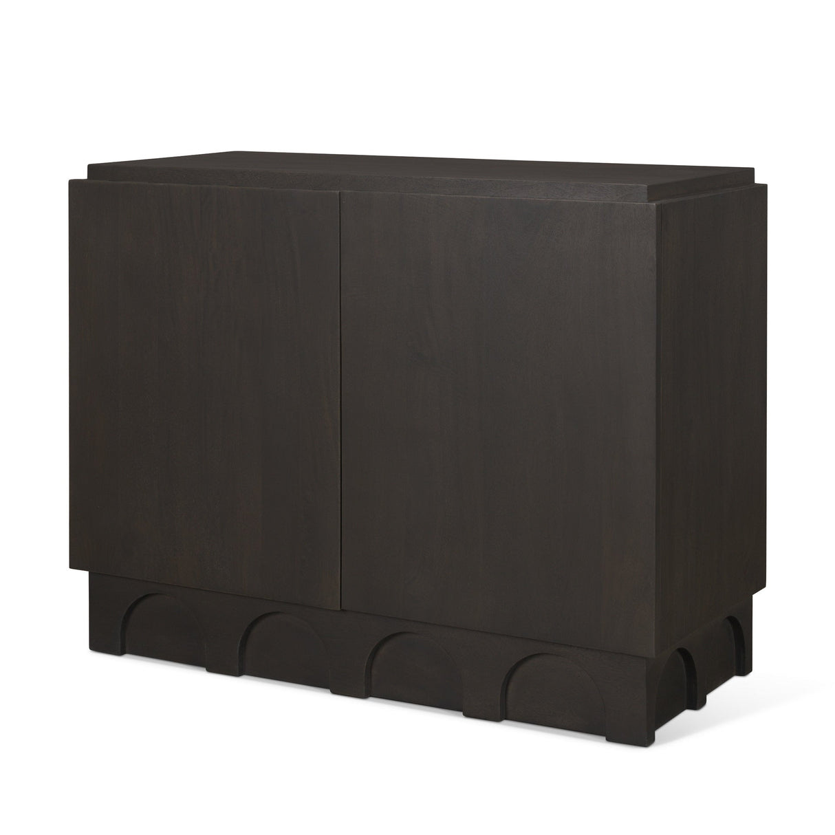 Wagner Dark Brown Wood w/ Arched Design Accent Cabinet by Mercana at Eve Furniture
