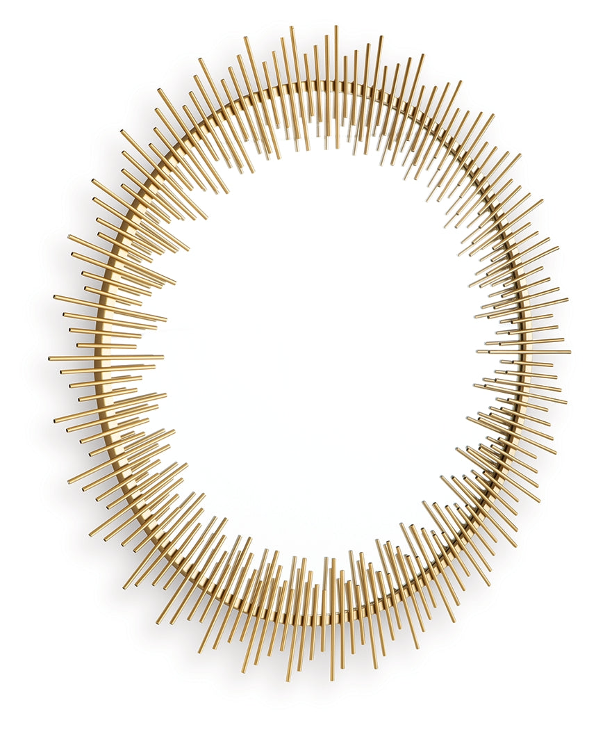 Wainport Gold Finish Accent Mirror by ASHLEY FURNITURE at Eve Furniture