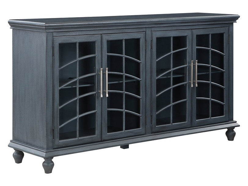 Wakefield Blue Four-Door Sideboard by Crestview at Eve Furniture