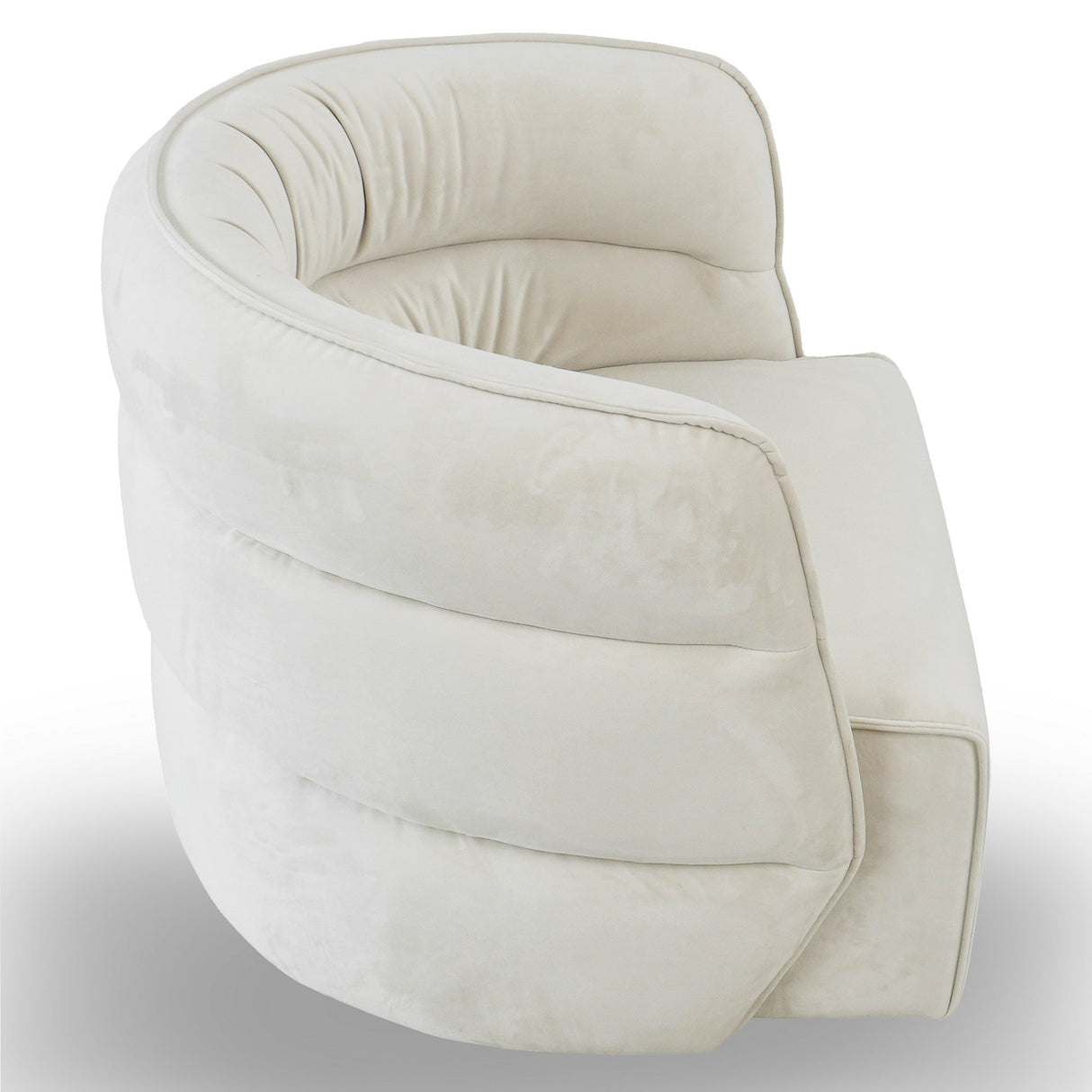 Walden Swivel Chair - Cream Velvet by Ashcroft Furniture at Eve Furniture