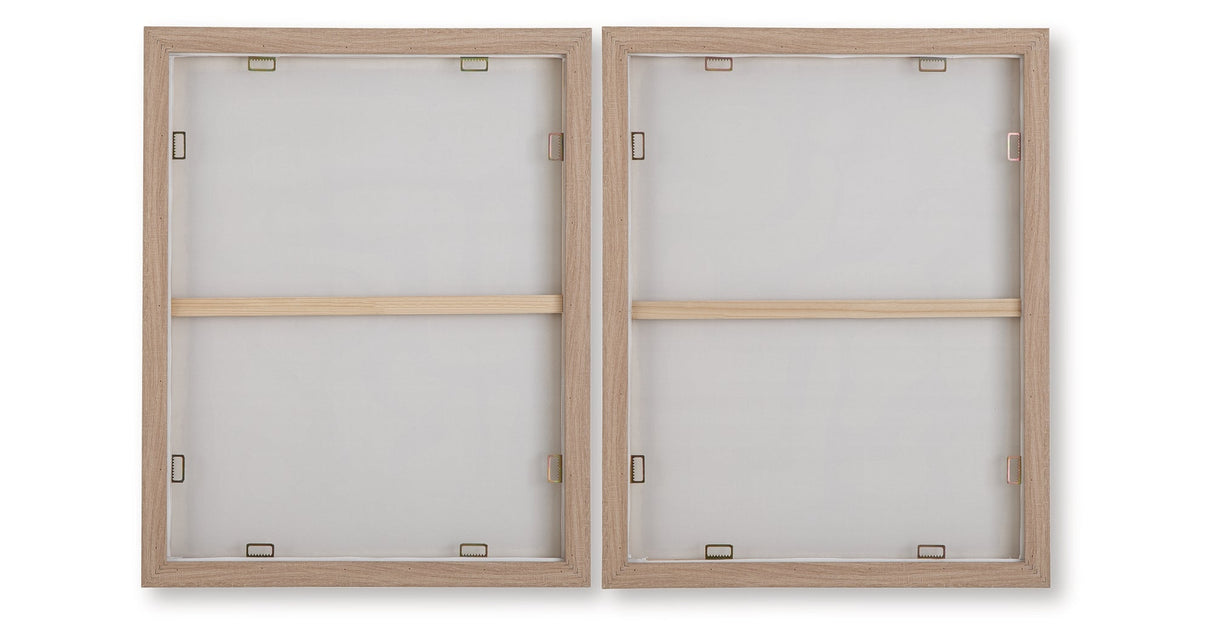 Waldett Beige/White Wall Art (Set of 2) by Ashley at Eve Furniture