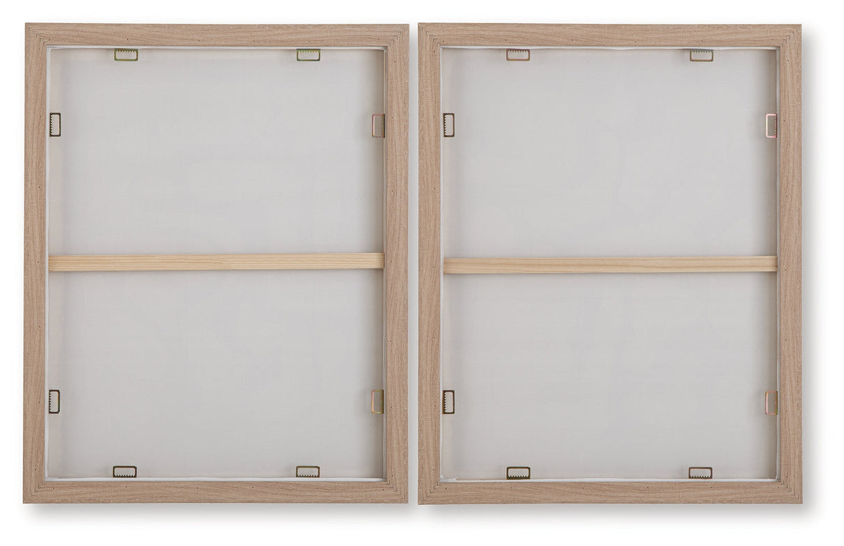 Waldett Beige/White Wall Art (Set of 2) by ASHLEY FURNITURE at Eve Furniture