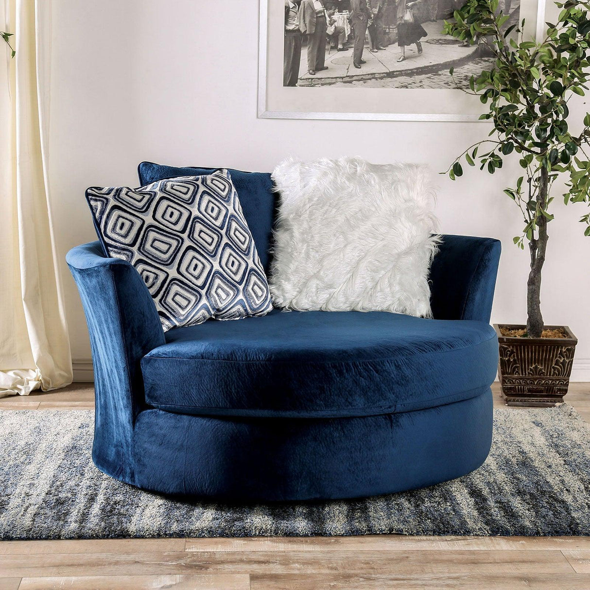 Waldport Navy Chair by Furniture of America at Eve Furniture