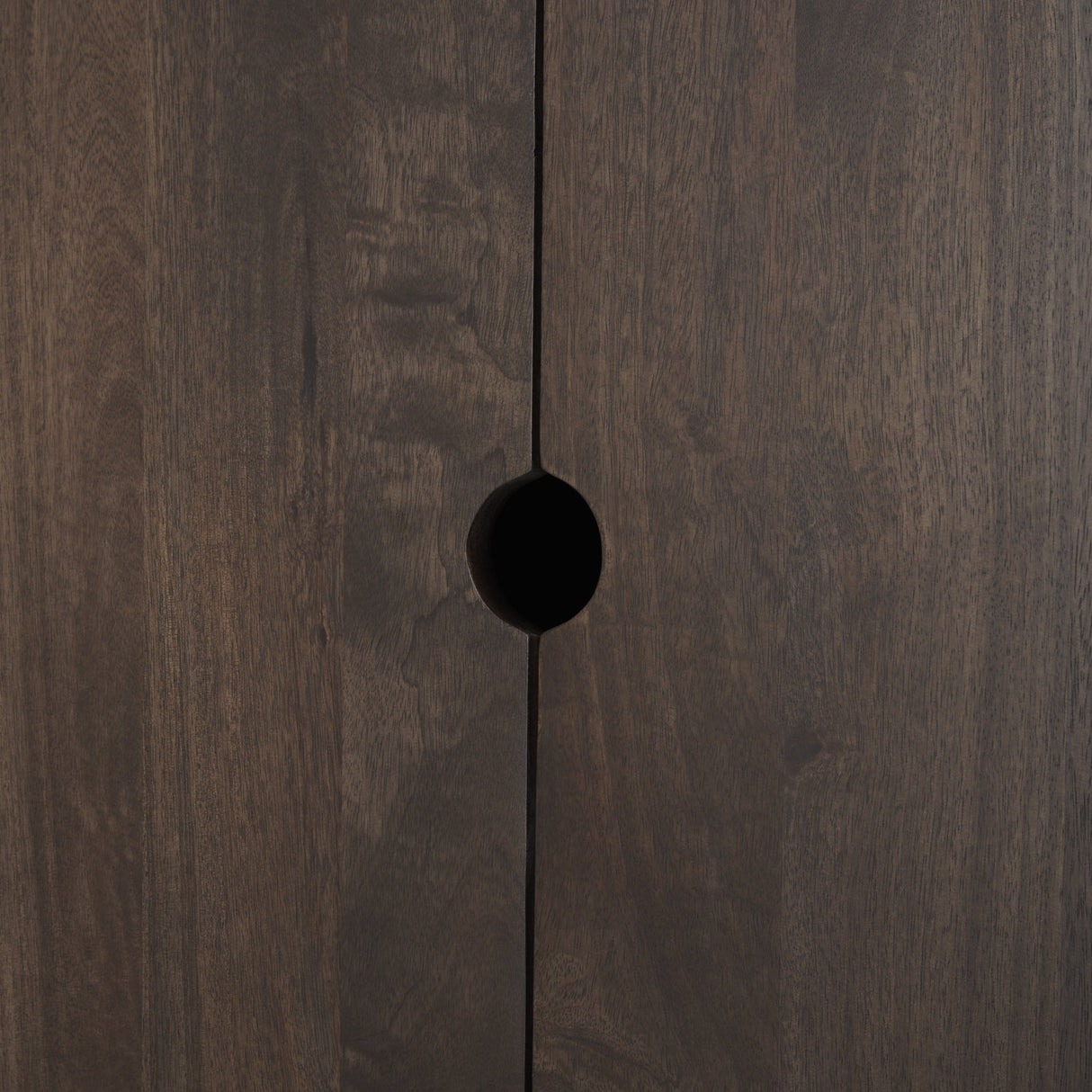 Wallen Solid Dark Brown Wood Curio Cabinet by Mercana at Eve Furniture