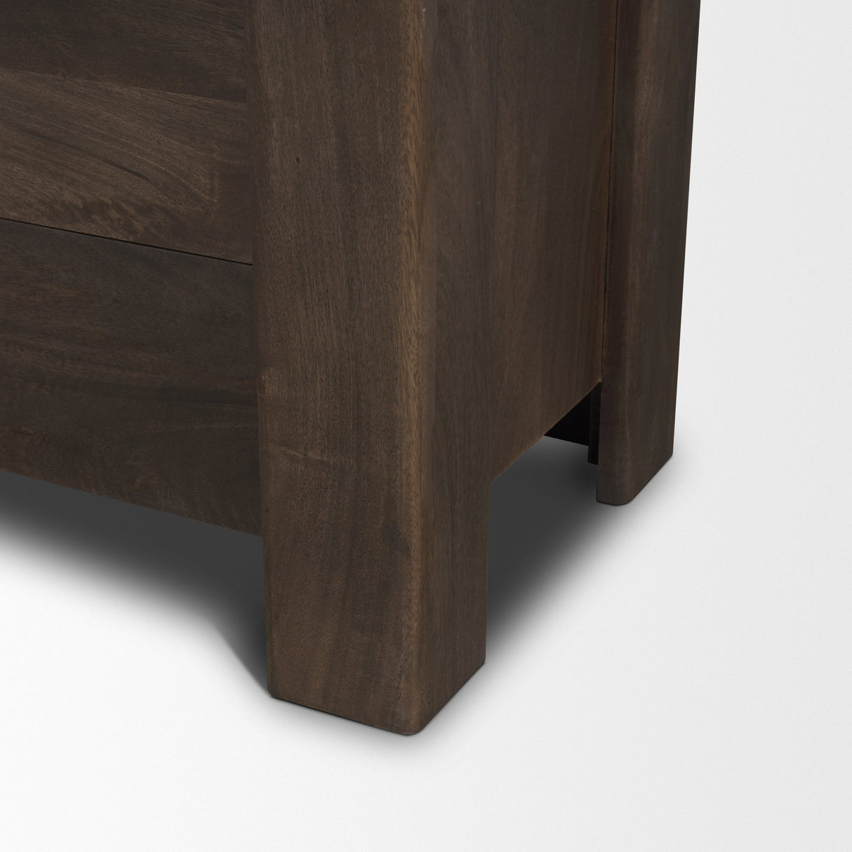 Wallen Solid Dark Brown Wood Curio Cabinet by Mercana at Eve Furniture