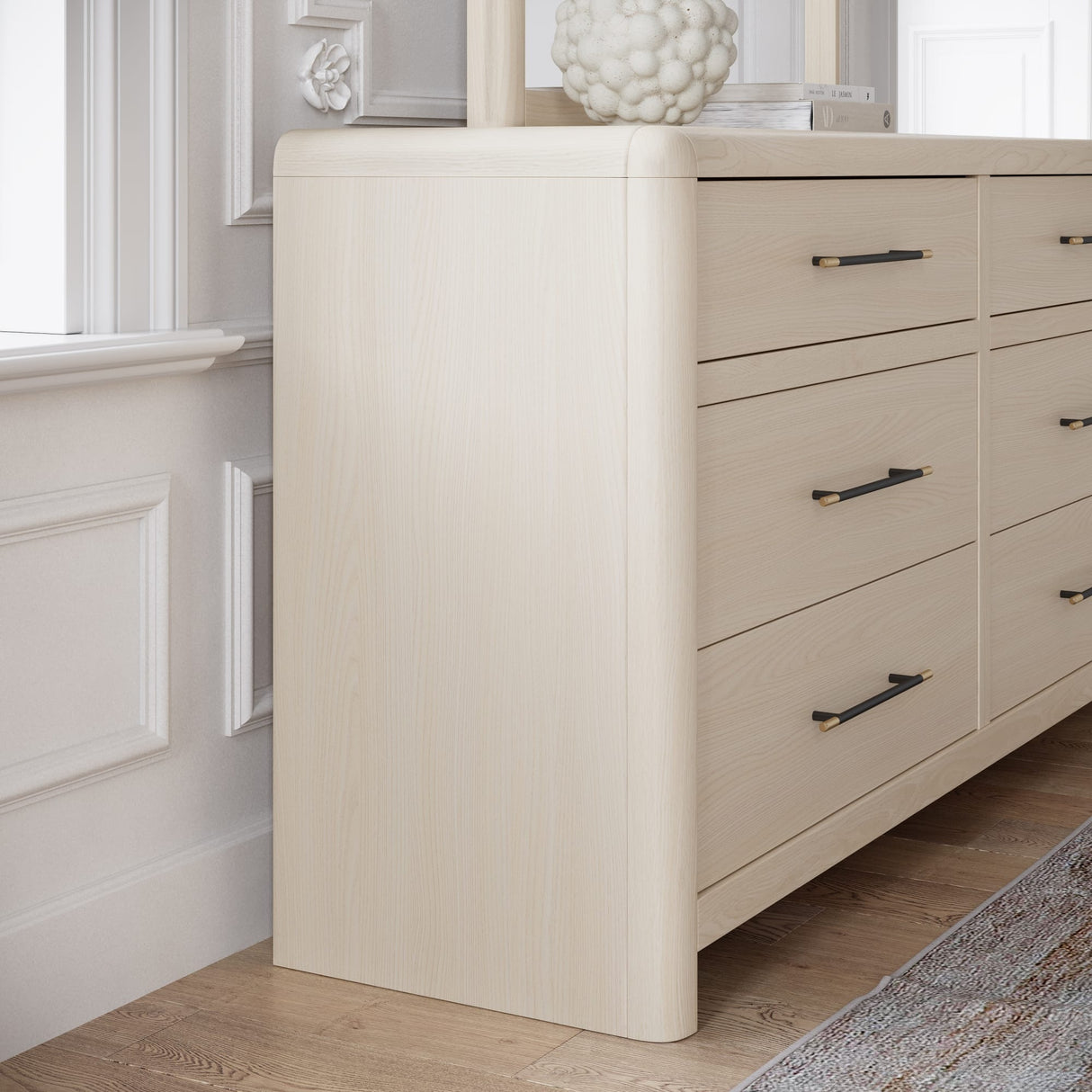 Wallen White Sand 6 Drawer Dresser