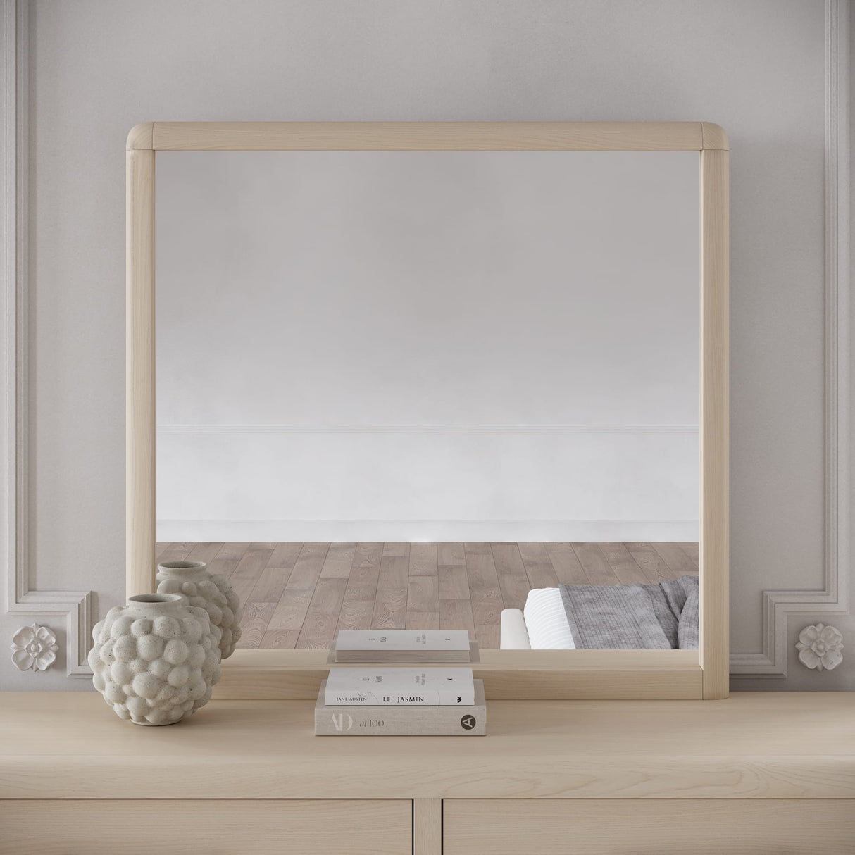 Wallen White Sand Mirror by Modus Furniture at Eve Furniture