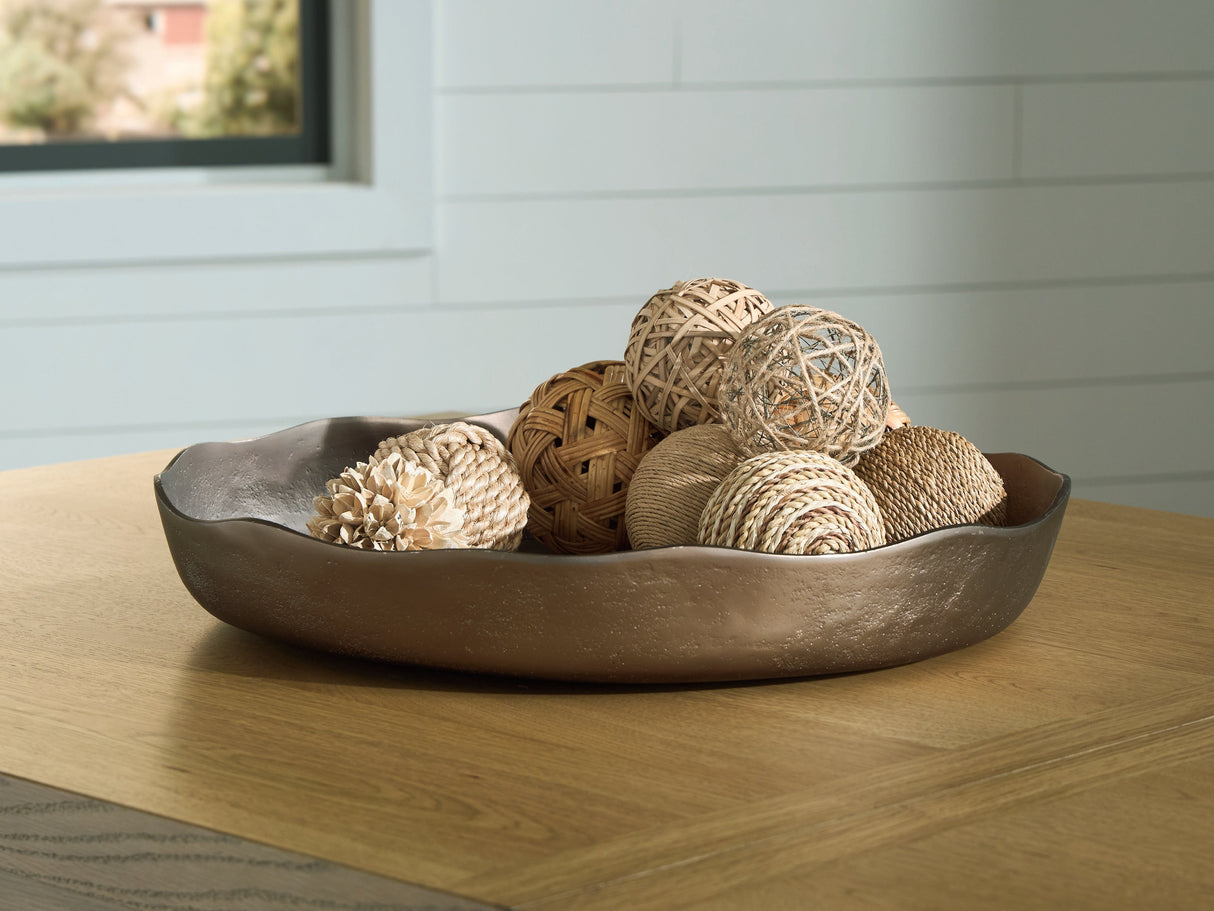 Wallmen Champagne Gold Finish Tray by ASHLEY FURNITURE at Eve Furniture
