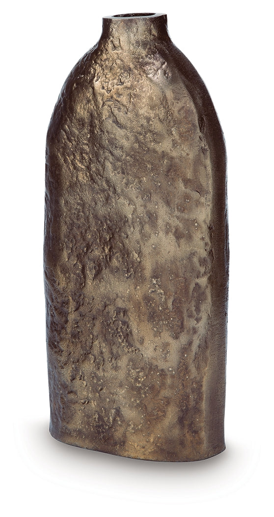 Wallmond Antique Brass Finish Vase by Ashley at Eve Furniture