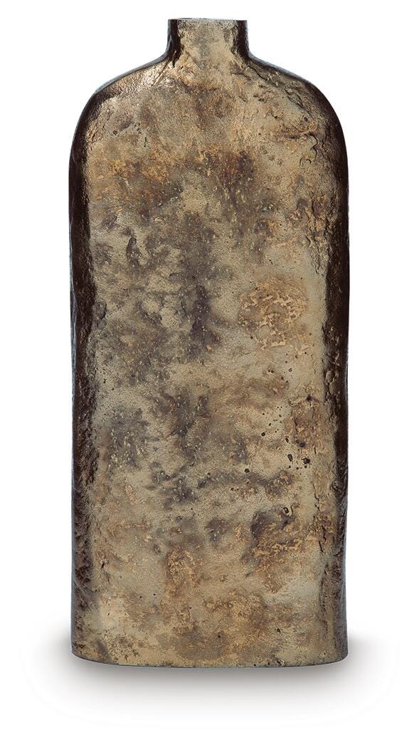 Wallmond Antique Brass Finish Vase by Ashley at Eve Furniture