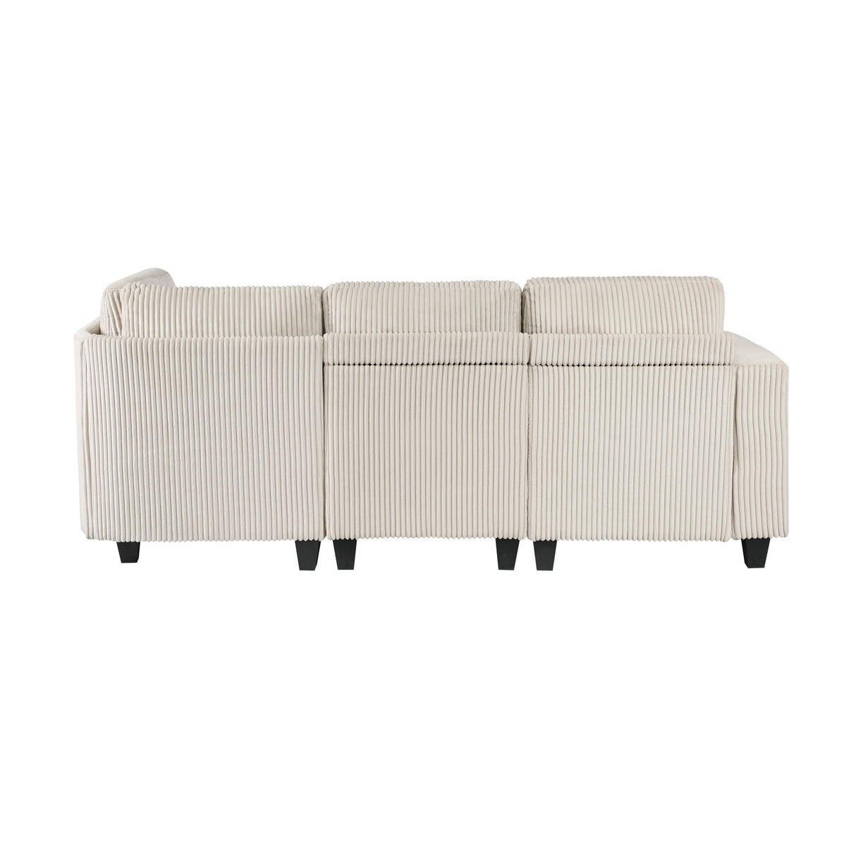 Walterboro Beige Corduroy 4-Piece Sectional with Storage by Homelegance at Eve Furniture