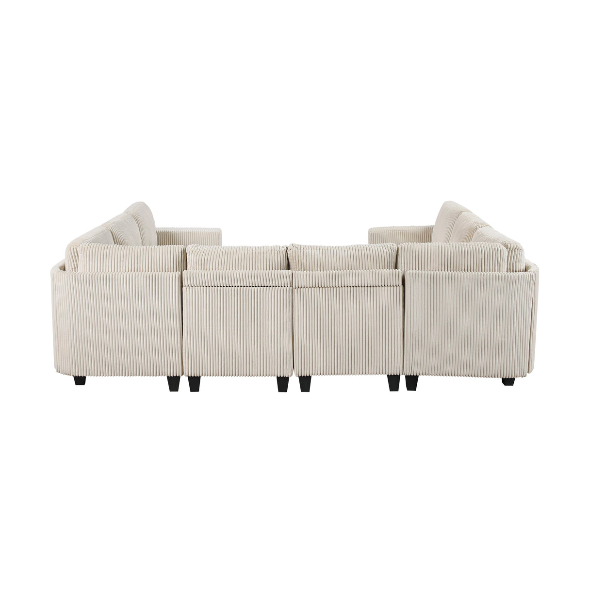 Walterboro Beige Corduroy 8-Piece Sectional with Storage by Homelegance at Eve Furniture