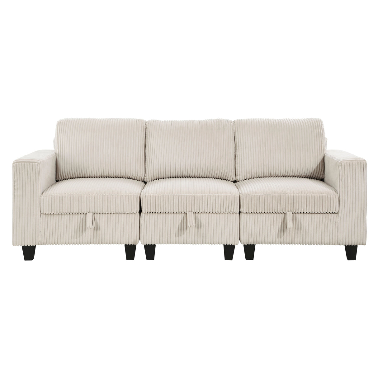 Walterboro Beige Corduroy Sofa by Homelegance at Eve Furniture