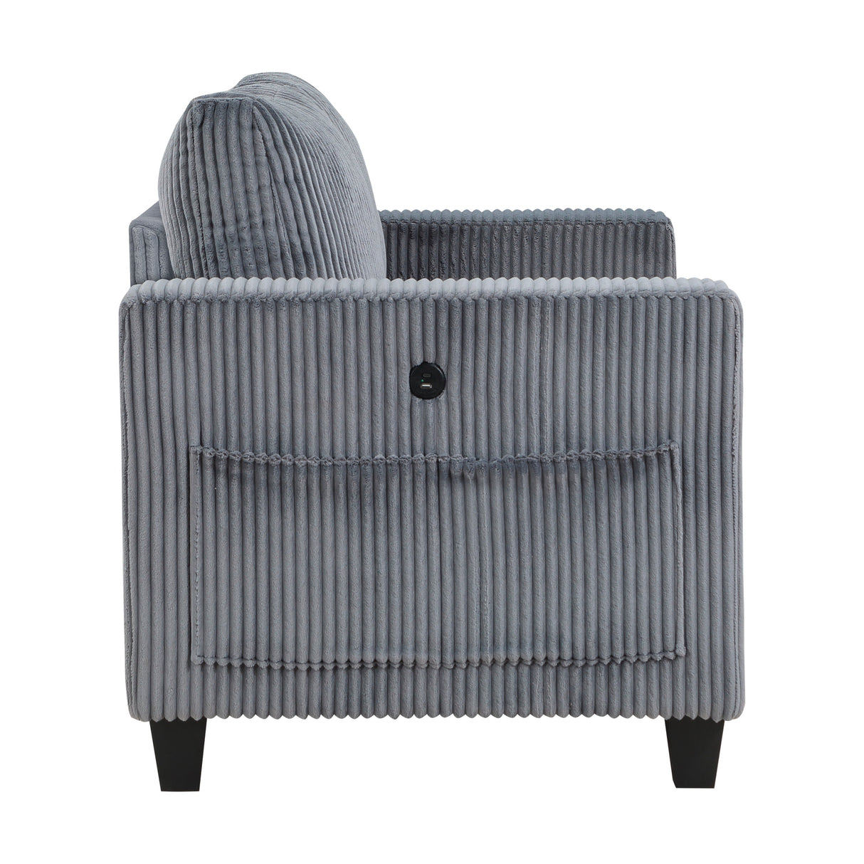 Walterboro Dark Gray Corduroy Loveseat by Homelegance at Eve Furniture