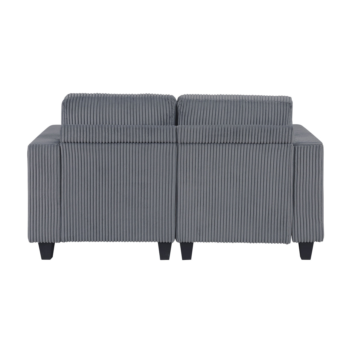 Walterboro Dark Gray Corduroy Loveseat by Homelegance at Eve Furniture