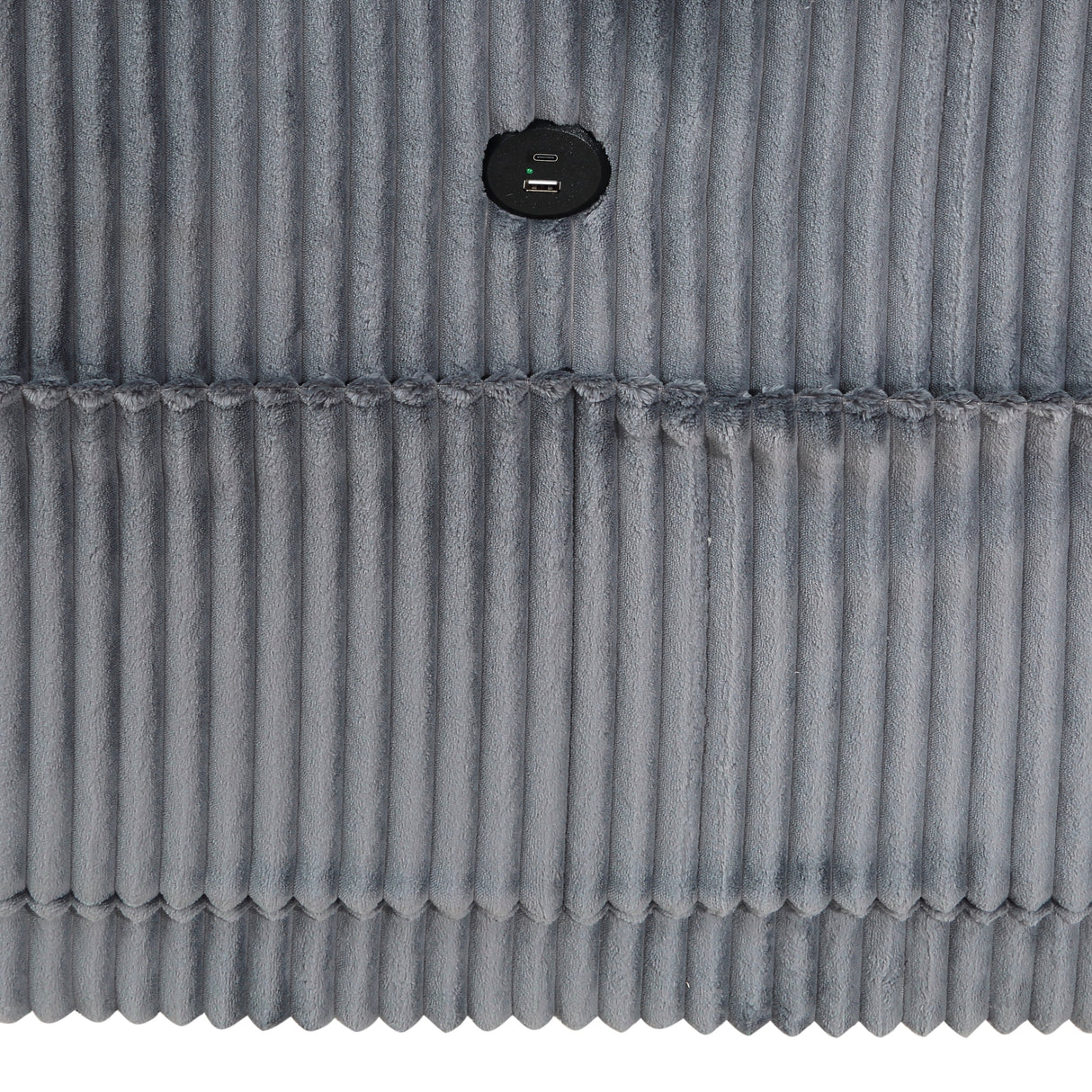 Walterboro Dark Gray Corduroy Loveseat by Homelegance at Eve Furniture