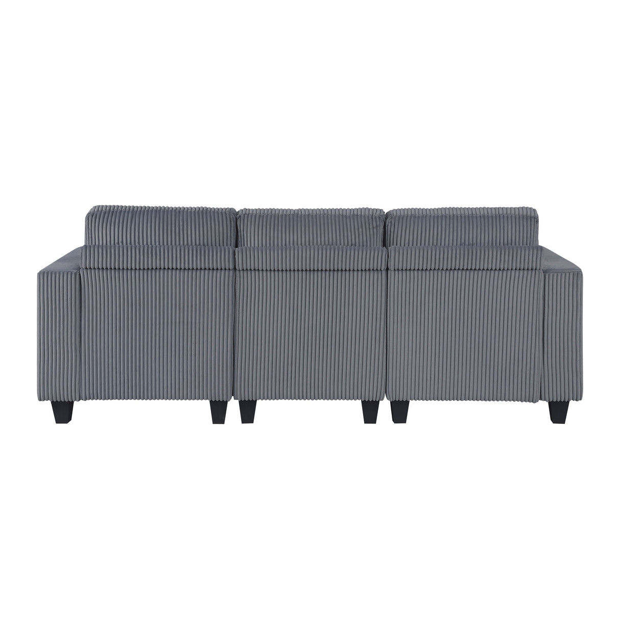 Walterboro Dark Gray Corduroy Sofa by Homelegance at Eve Furniture