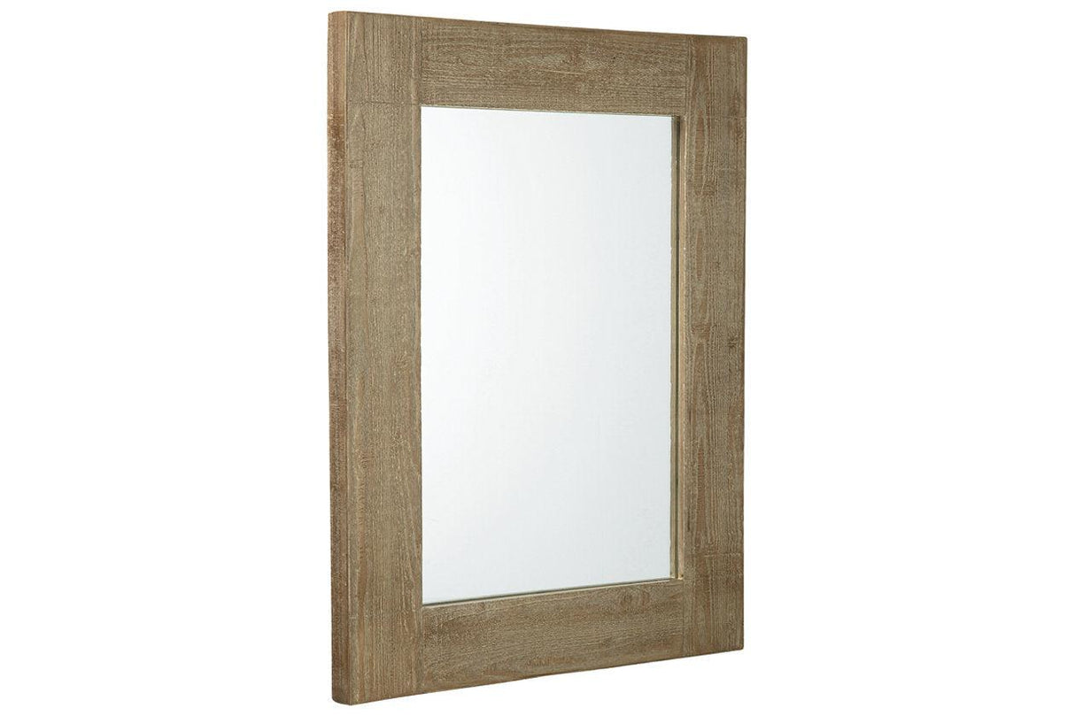 Waltleigh Distressed Brown Accent Mirror by Ashley at Eve Furniture