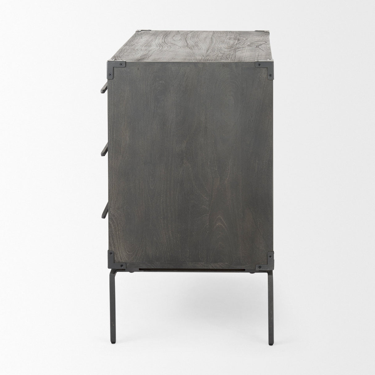 Ward 34L x 18W Brown Wood and Iron 3 Drawer Accent Cabinet by Mercana at Eve Furniture