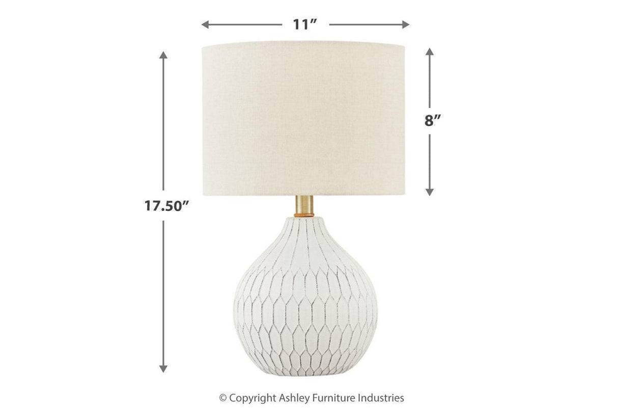 Wardmont White Table Lamp by Ashley at Eve Furniture