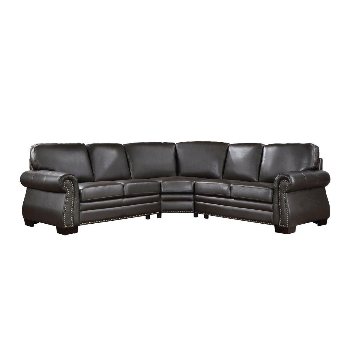 Wareham Dark Brown 3-Piece Sectional by Homelegance at Eve Furniture