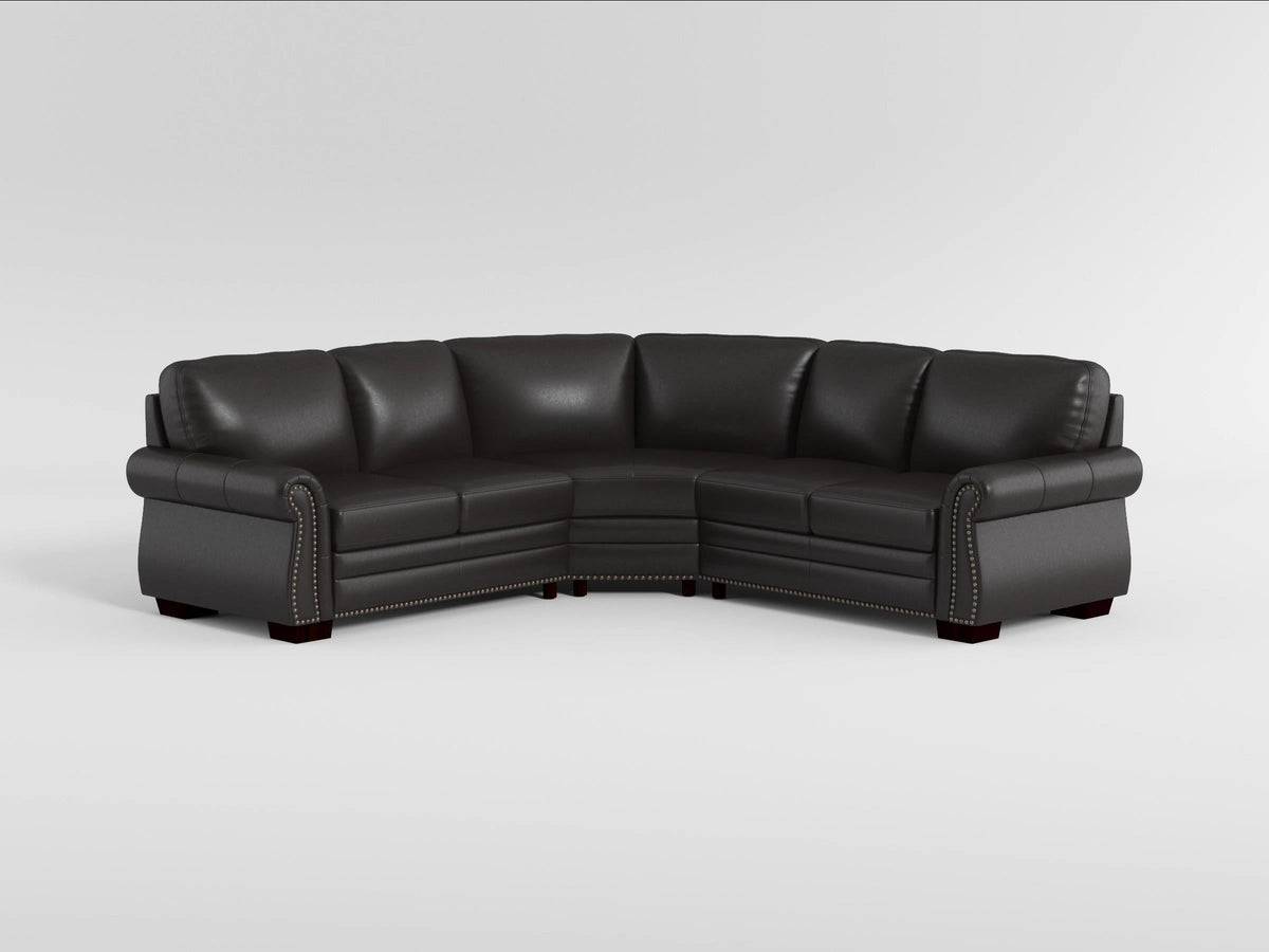Wareham Dark Brown 3-Piece Sectional by Homelegance at Eve Furniture
