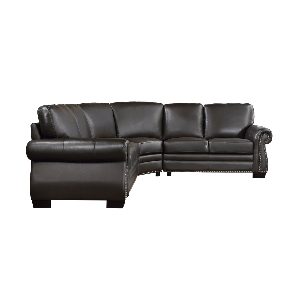 Wareham Dark Brown 3-Piece Sectional by Homelegance at Eve Furniture
