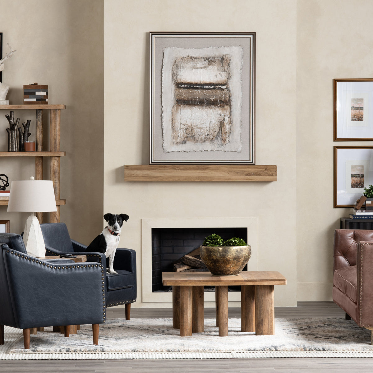 Warm Crackles Brown/Cresm Canvas by Crestview at Eve Furniture