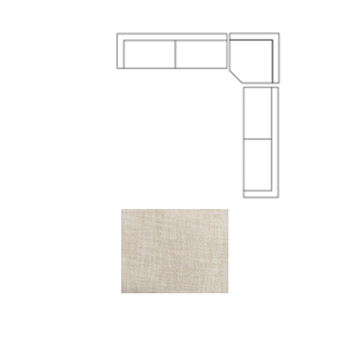 Warner Frame 3 Piece Sofa Set w/Corner Piece by Mercana at Eve Furniture