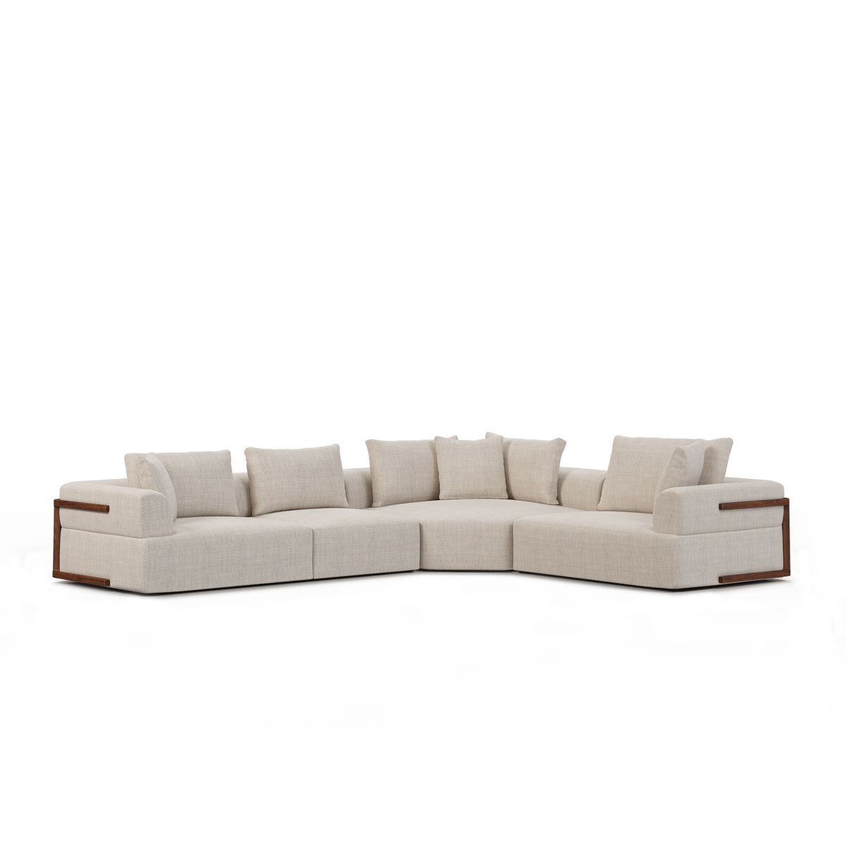 Warner Oatmeal 3 Piece Sofa Set w/Corner Piece by Mercana at Eve Furniture