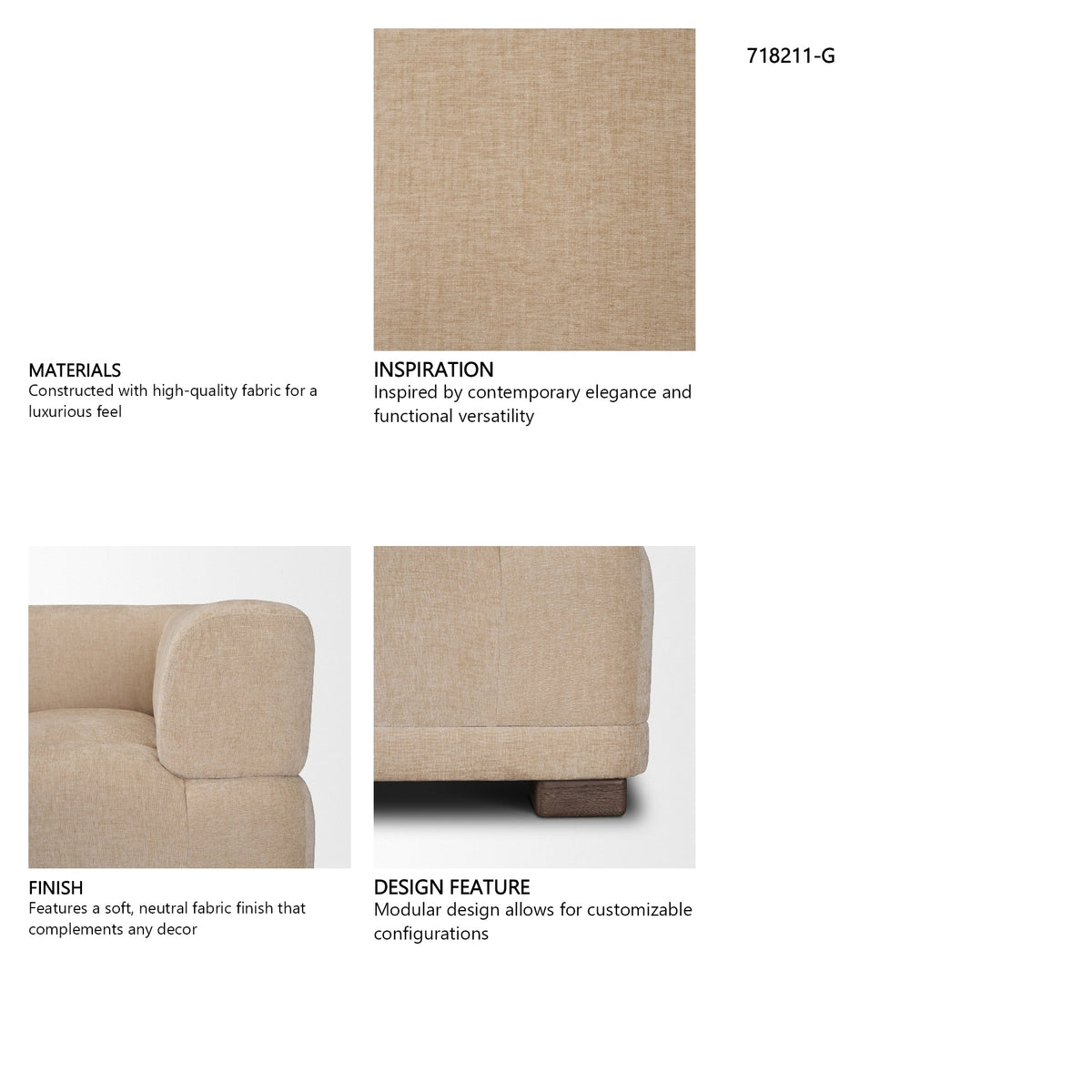 Warner Quilt 3 Piece Sofa Set w/S Corner Piece by Mercana at Eve Furniture