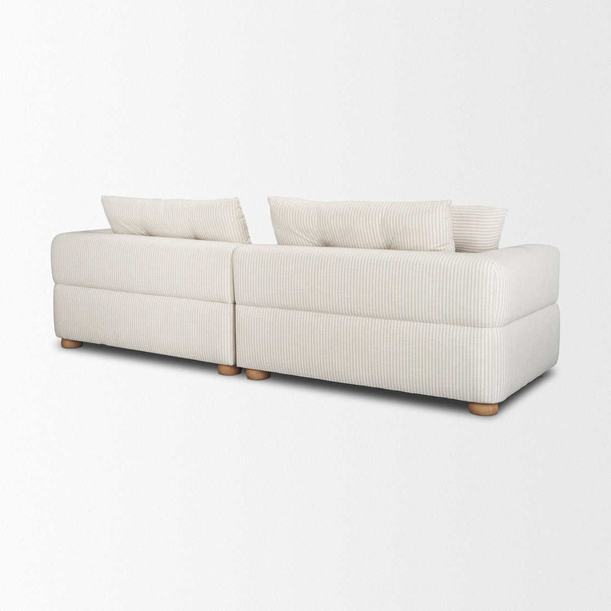 Warner Stripe 2 Piece Sofa Set w/Back Cushions by Mercana at Eve Furniture
