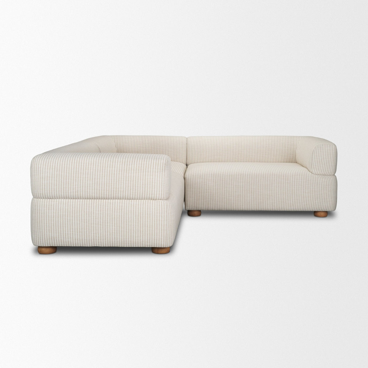 Warner Stripe 3 Piece Sofa Set w/S Corner Piece by Mercana at Eve Furniture