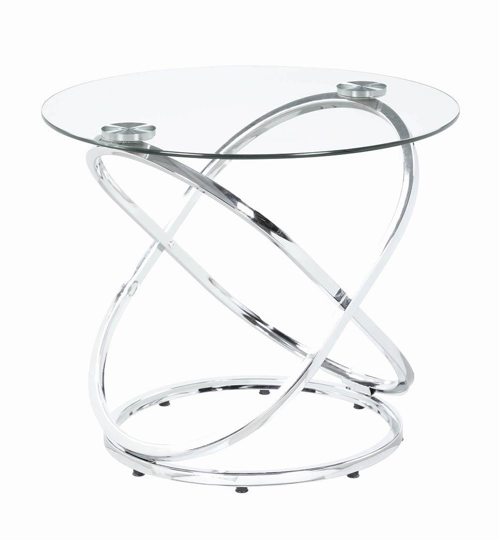 Warren Chrome/Clear 3-Piece Occasional Set by Coaster at Eve Furniture