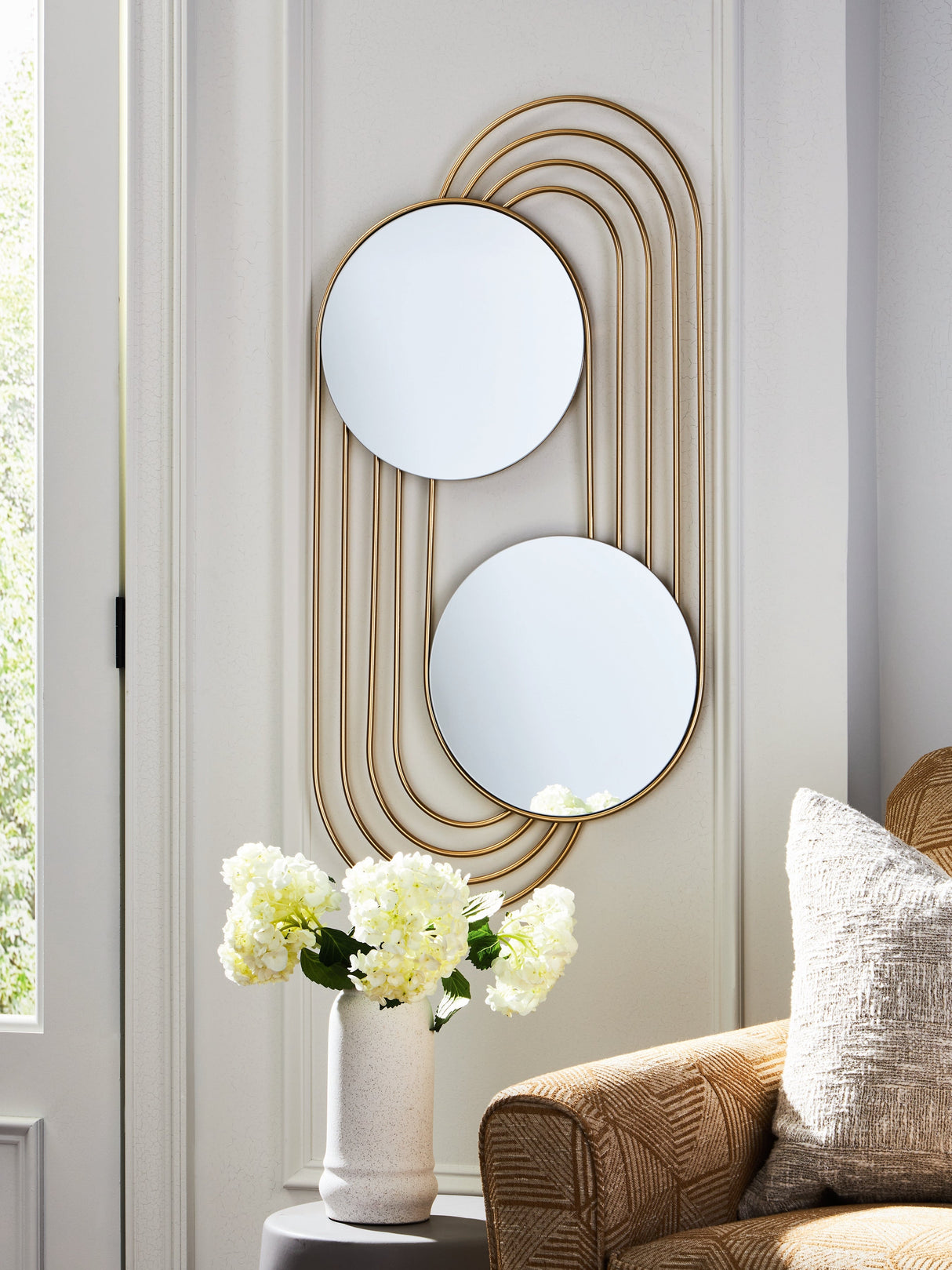 Warrenley Gold Finish Accent Mirror by Ashley at Eve Furniture