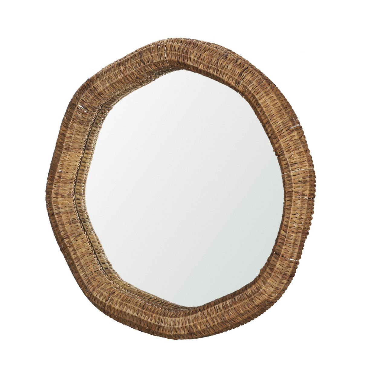 Warrick Woven Water Hyacinth Mirror by Mercana at Eve Furniture