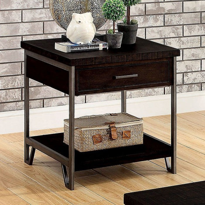 Wasta Dark Oak End Table by Furniture of America at Eve Furniture