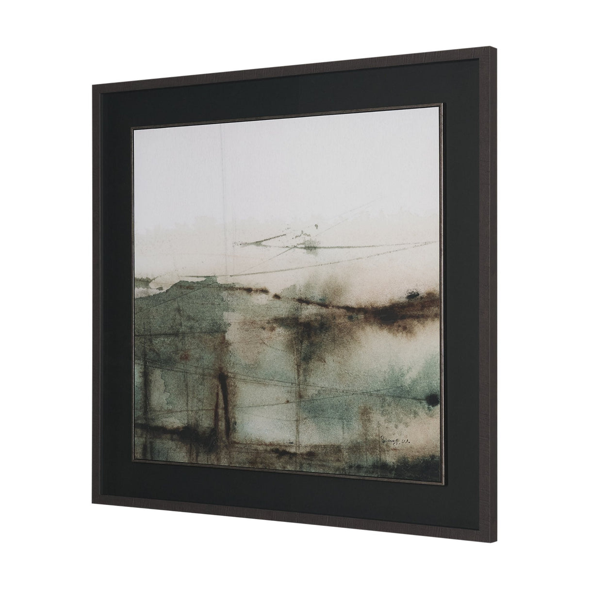 Watercolor Dreamscape II by Mercana Studio Hand Embelished Framed Artwork Matted under Glass by Mercana at Eve Furniture