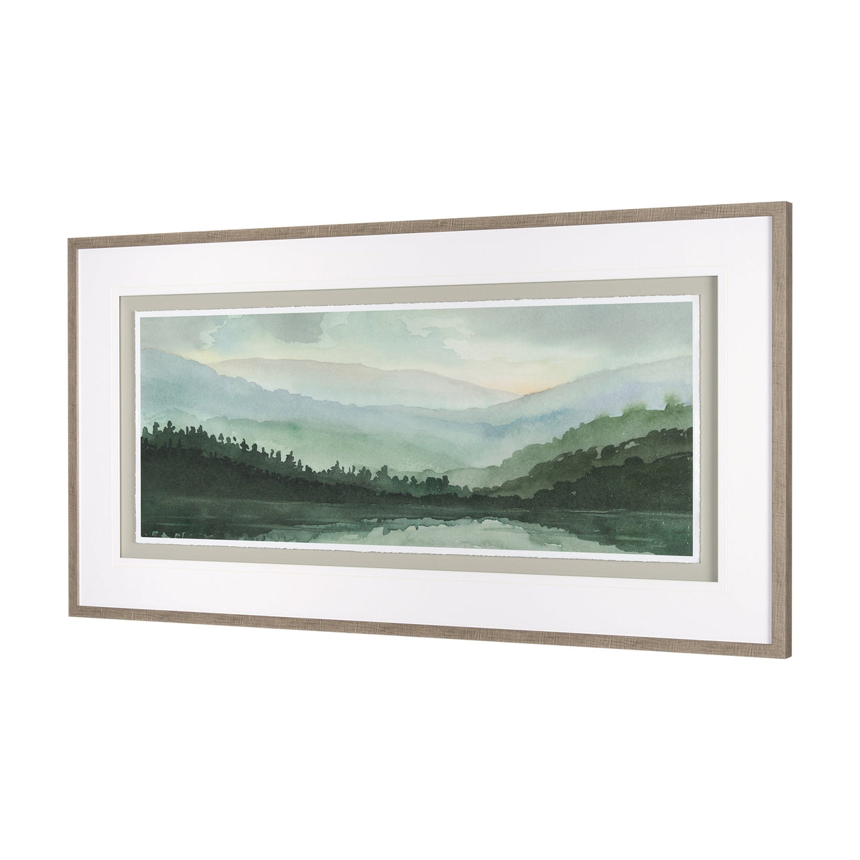 Watercolor Sketch II by Mercana Studio Hand Embellished Textured Framed Art Print Matted under Glass by Mercana at Eve Furniture