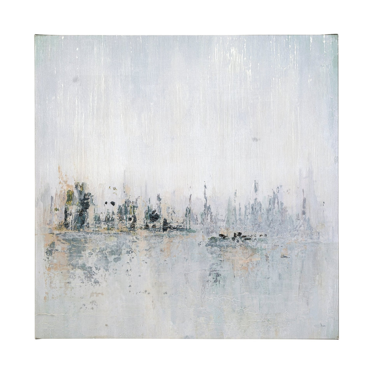 Waterfront II by Jonathan Klassen a Hand Embellished Textured Canvas by Mercana at Eve Furniture