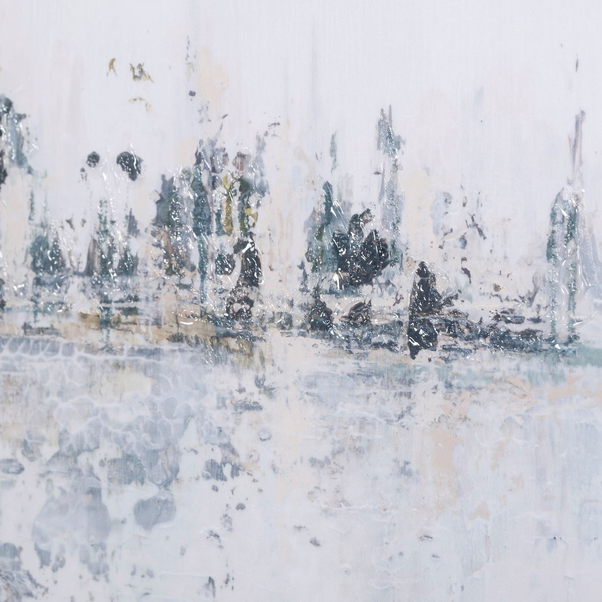Waterfront II by Jonathan Klassen a Hand Embellished Textured Framed Art Print Matted under Glass by Mercana at Eve Furniture