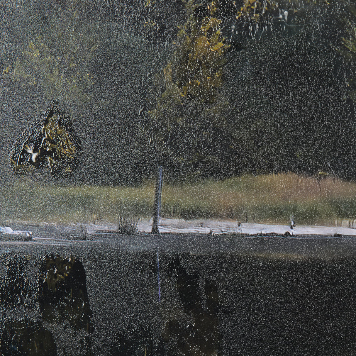 Water's Reflection-L by Chad Mackay a Hand Embellished Textured Framed Art Print Matted under Glass by Mercana at Eve Furniture