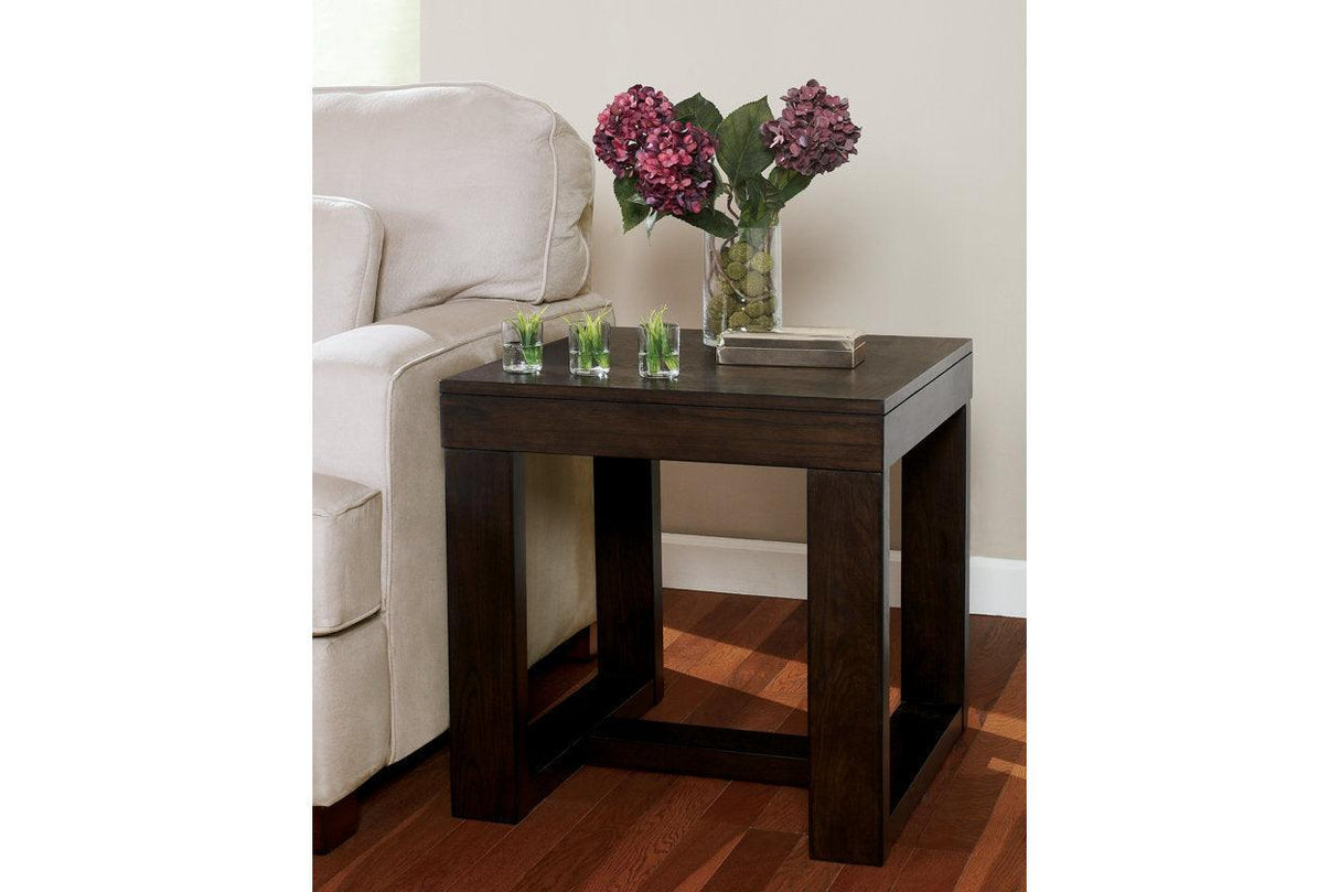 Watson Dark Brown End Table by Ashley at Eve Furniture