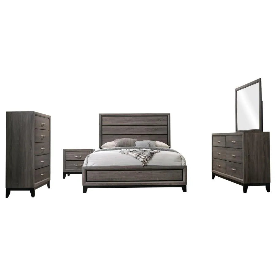 Watson Gray Oak 5-Piece Queen Bedroom Set by Coaster at Eve Furniture