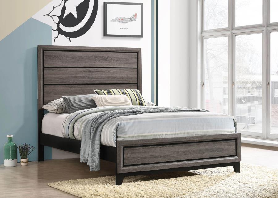 Watson Gray Oak Full Panel Bed by Coaster at Eve Furniture