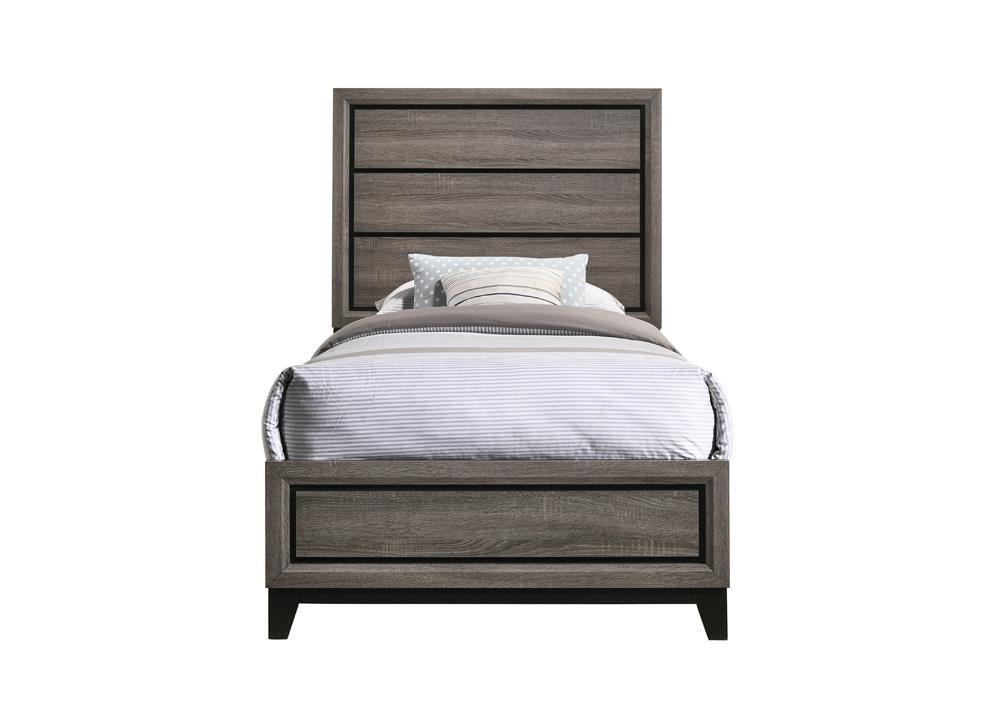 Watson Gray Oak Twin Panel Bed by Coaster at Eve Furniture