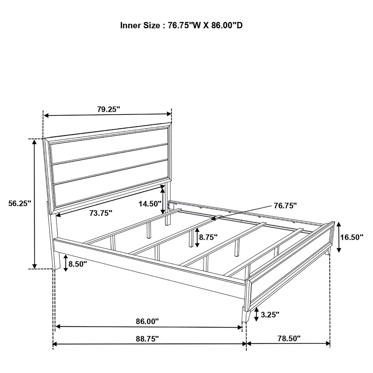 Watson Light Taupe Wood California King Panel Bed by Coaster at Eve Furniture