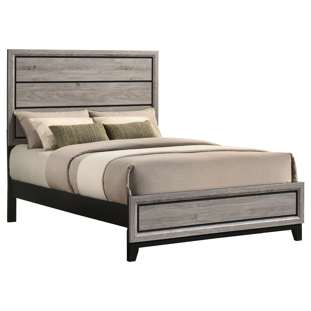 Watson Light Taupe Wood Full Panel Bed by Coaster at Eve Furniture
