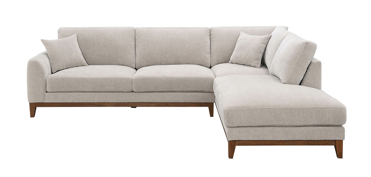 Watton Light Gray RAF Sectional by Furniture of America at Eve Furniture