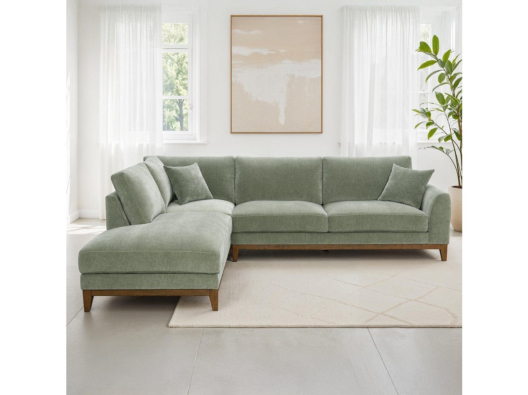 Watton Olive Green LAF Sectional by Furniture of America at Eve Furniture